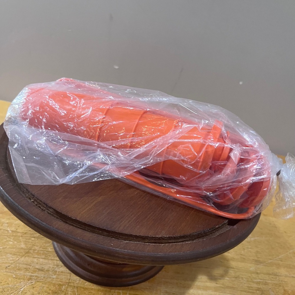 Vtg Tupperware Orange‎ Spice Rack 4 Containers Lids Retro Mid Century Modern 70s